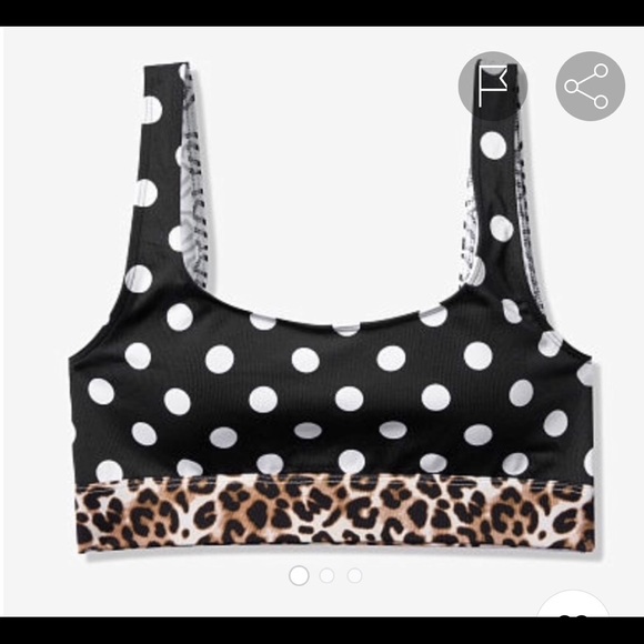 VS PINK Polka Dot Lightly Lined Sports Bra - Picture 6 of 7